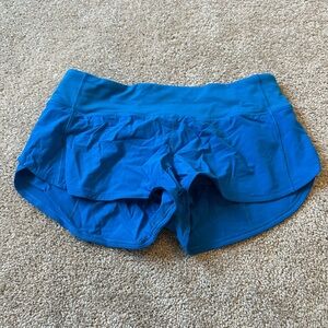electric blue lululemon shorts